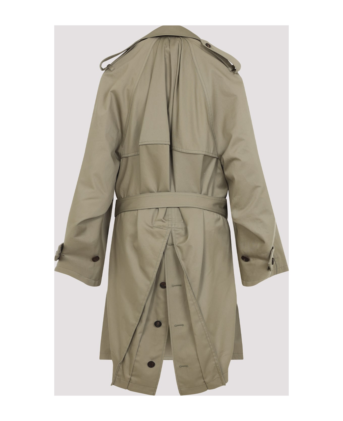Balenciaga Draped Neck Trench - Explorer Beige レインコート