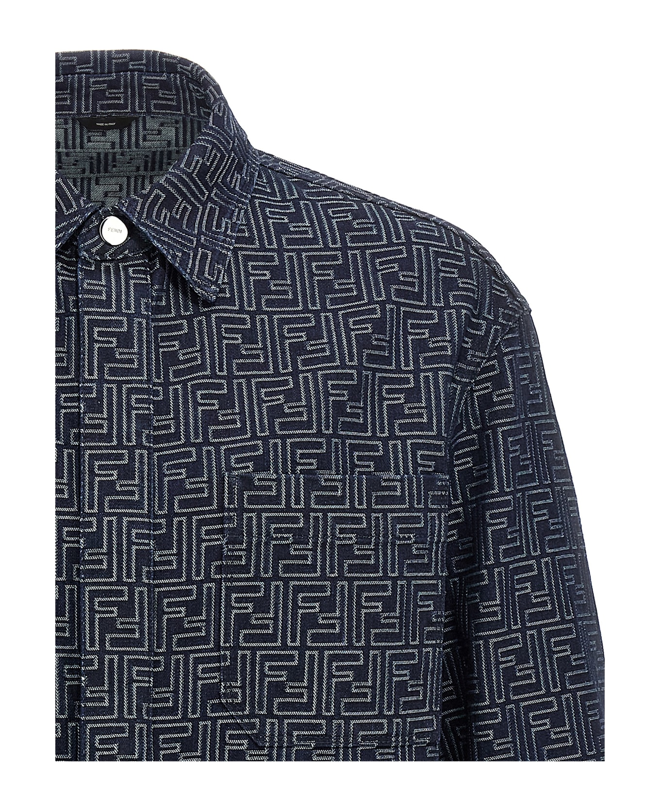 Fendi Overshirt Denim Ff - INDIGO