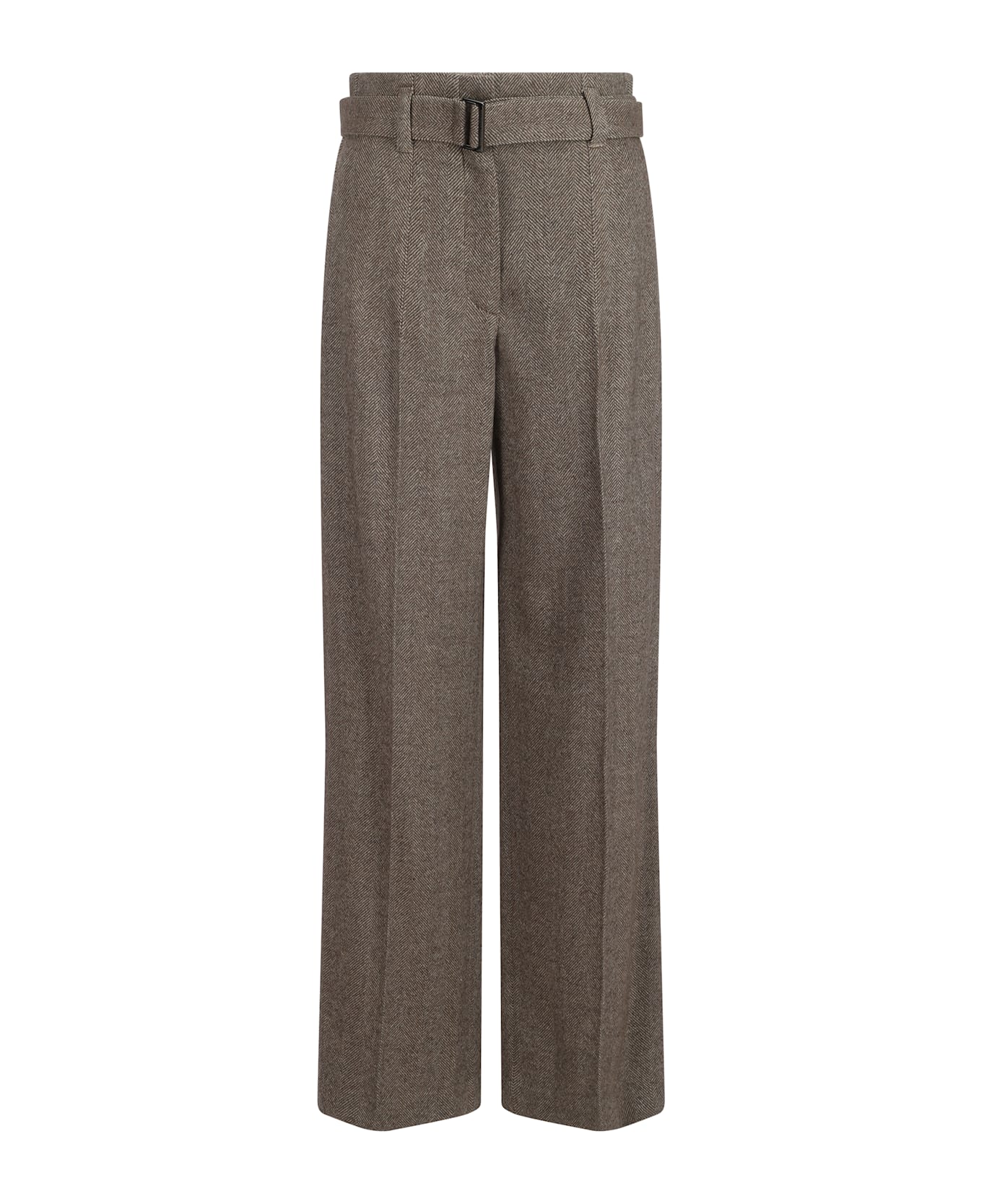 Brunello Cucinelli Chevron Pants - Brown/panama