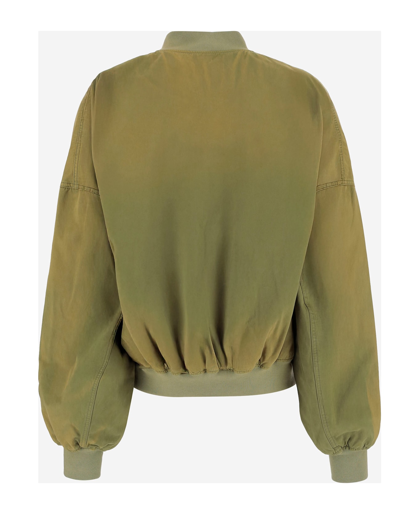J.W. Anderson Cotton Bomber Jacket With Logo - Green