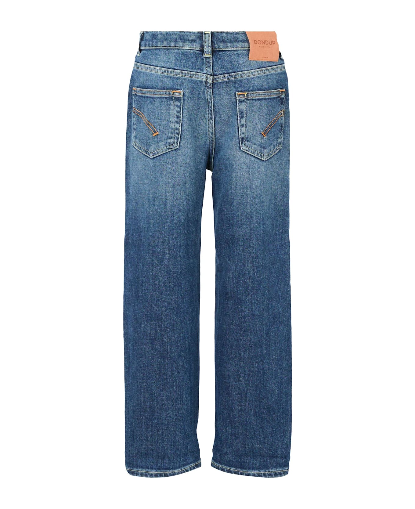 Dondup Blue Jeans For Boy With Logo - Denim