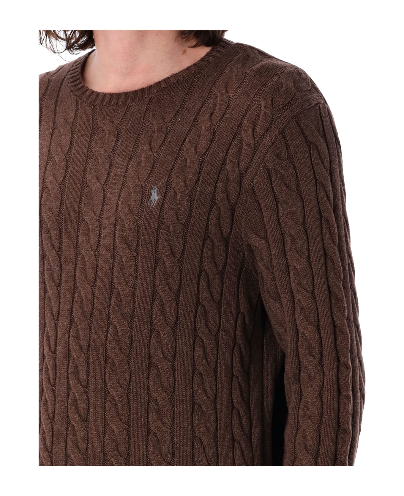 Polo Ralph Lauren Cable Knit Sweater - DARK ROAST