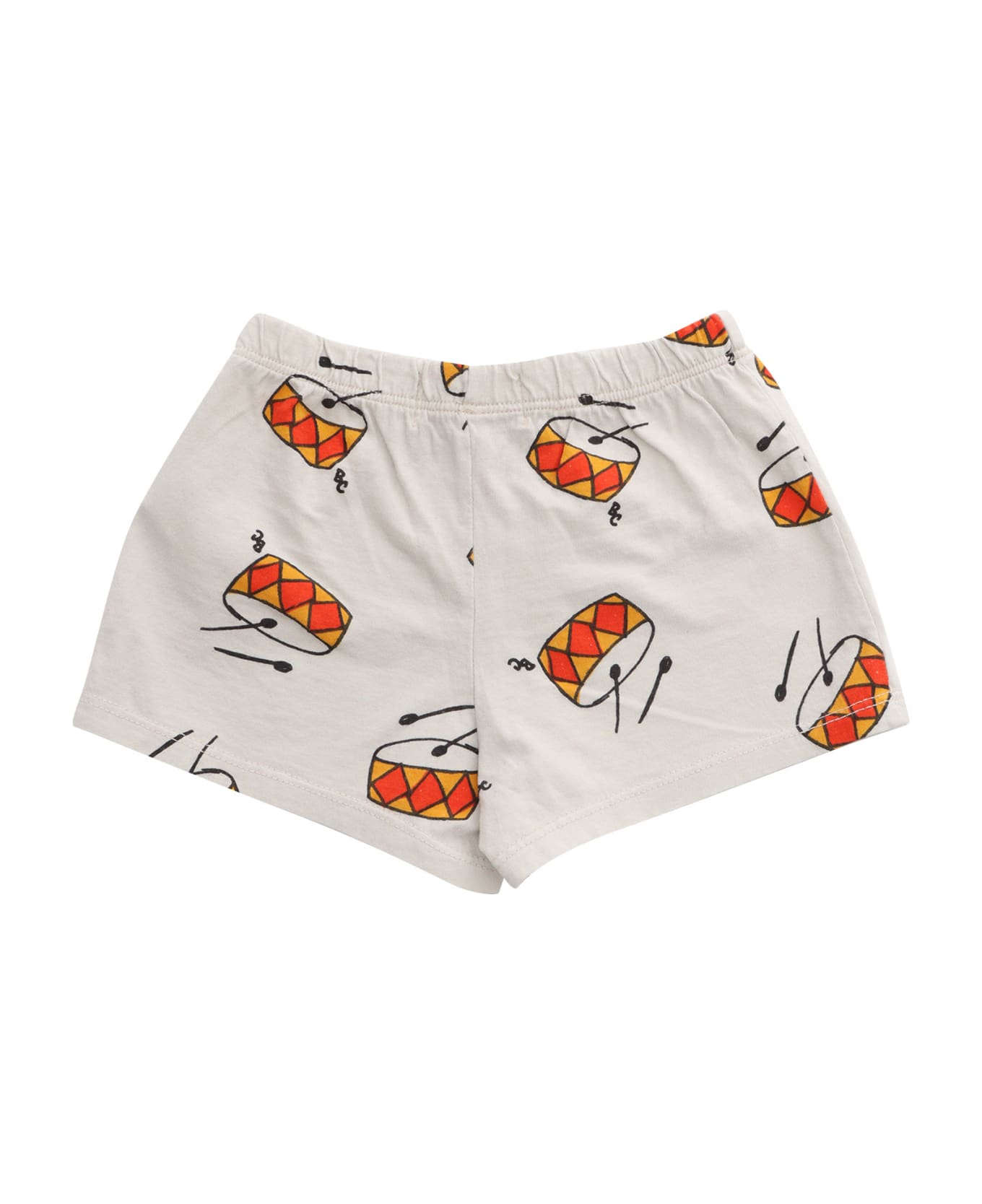 Bobo Choses White Shorts With Prints - BEIGE
