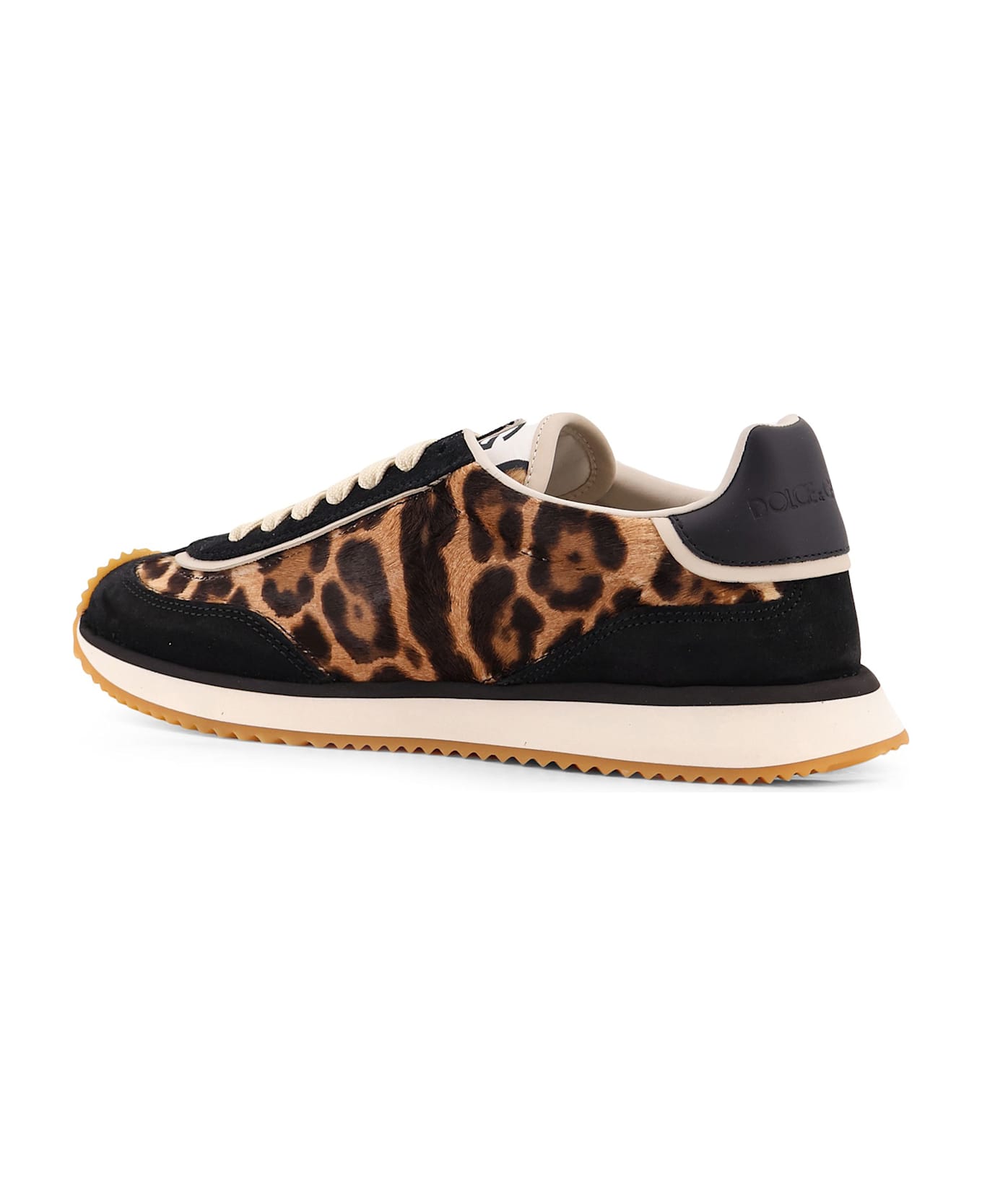 Dolce & Gabbana Suede Sneakers With Animal Print - LEONERO