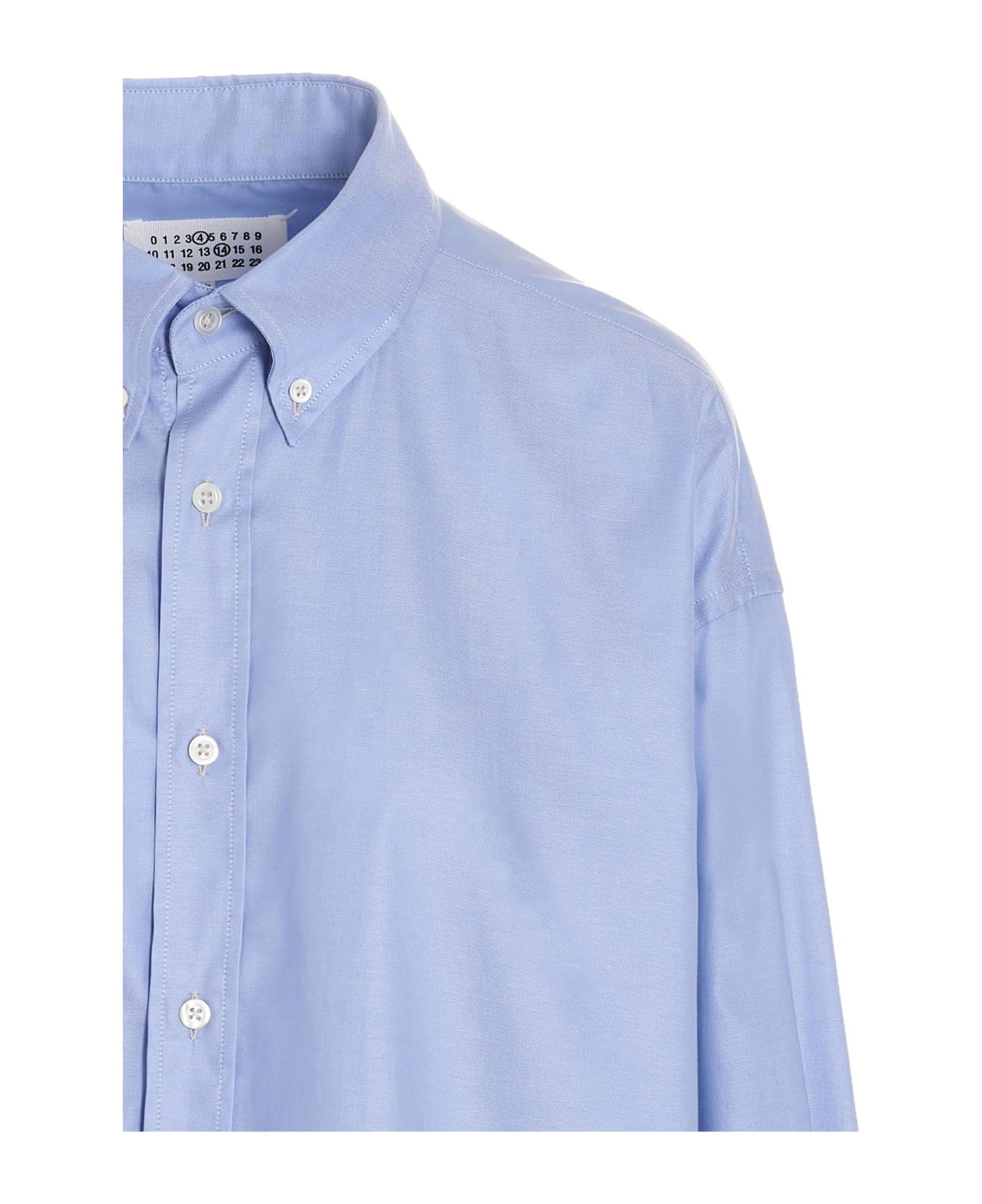 Maison Margiela Long Cotton Shirt - Light Blue
