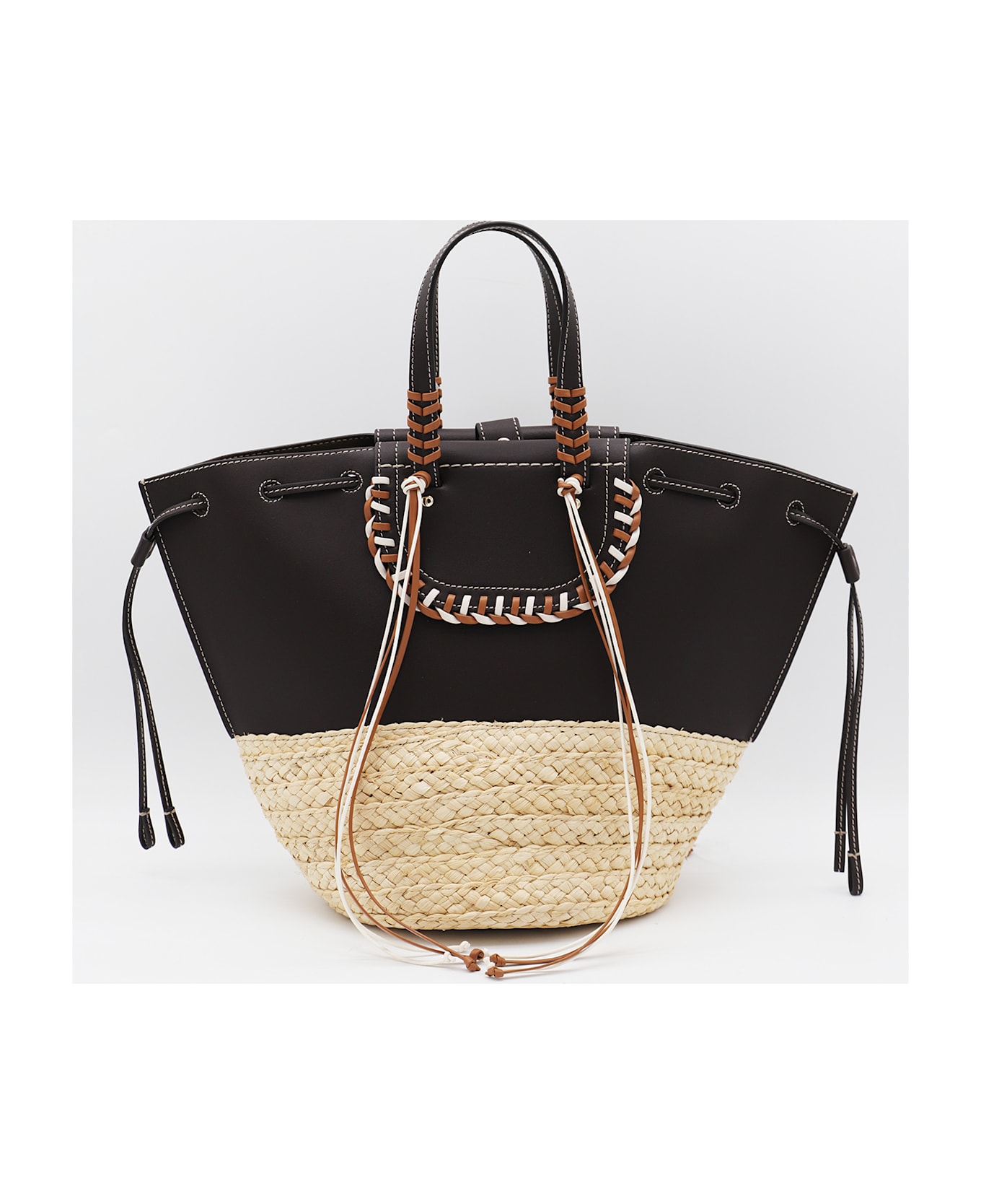 Cuba Lab Black Leather Bolero Totes - EBONY