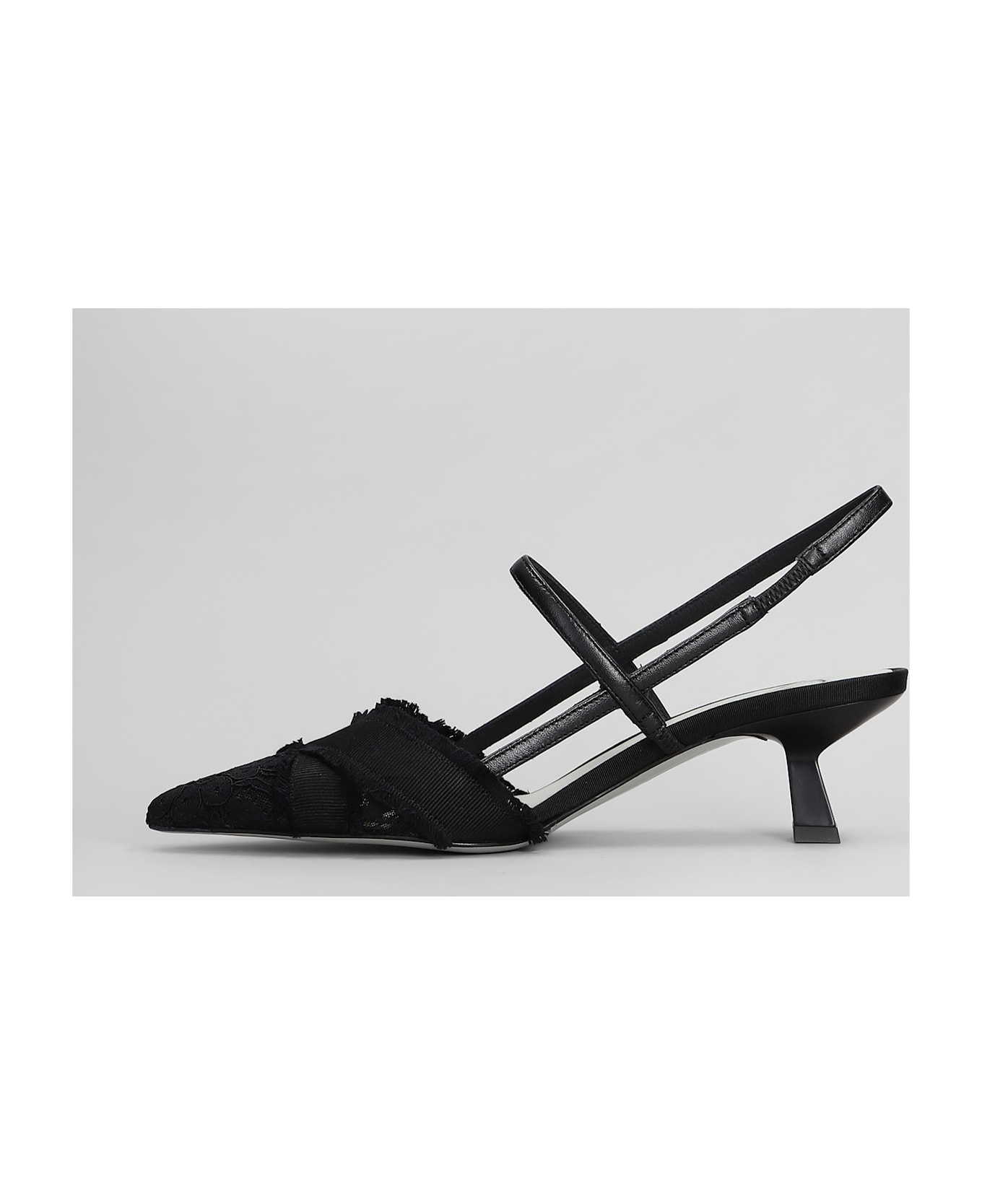 Roberto Festa Mirelle Pumps In Black Leather And Fabric - black