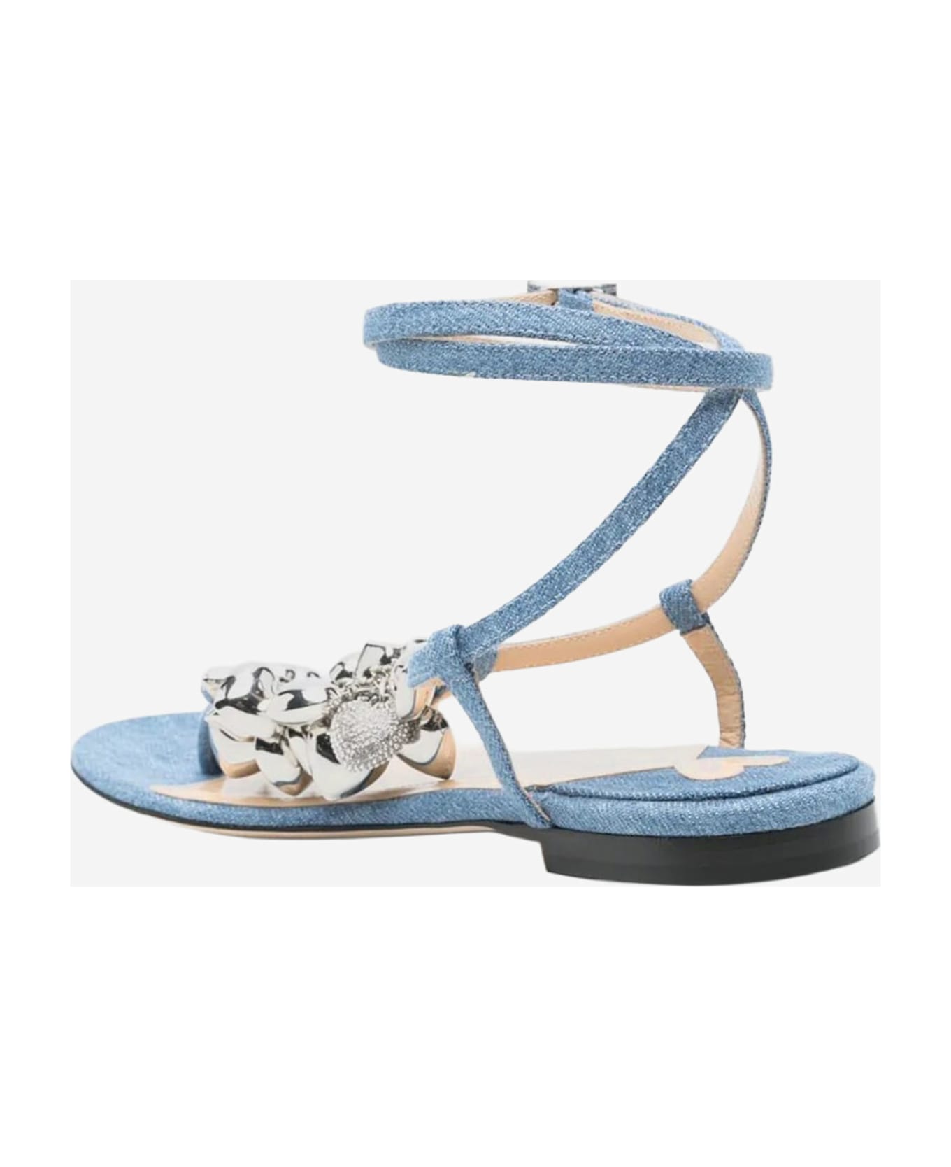 Mach 
Mach Cotton And Leather Sandals - Denim