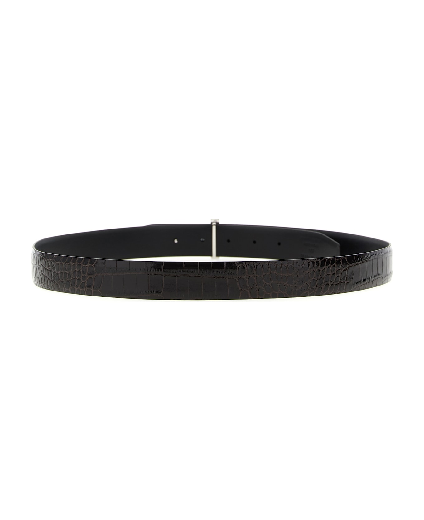 Tom Ford Reversible Crocodile Leather Belt - Brown