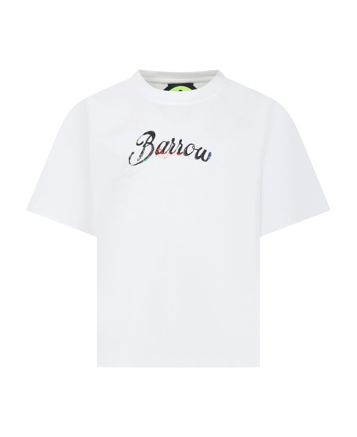 Barrow White T-shirt For Kids With Logo - Off White Tシャツ＆ポロシャツ
