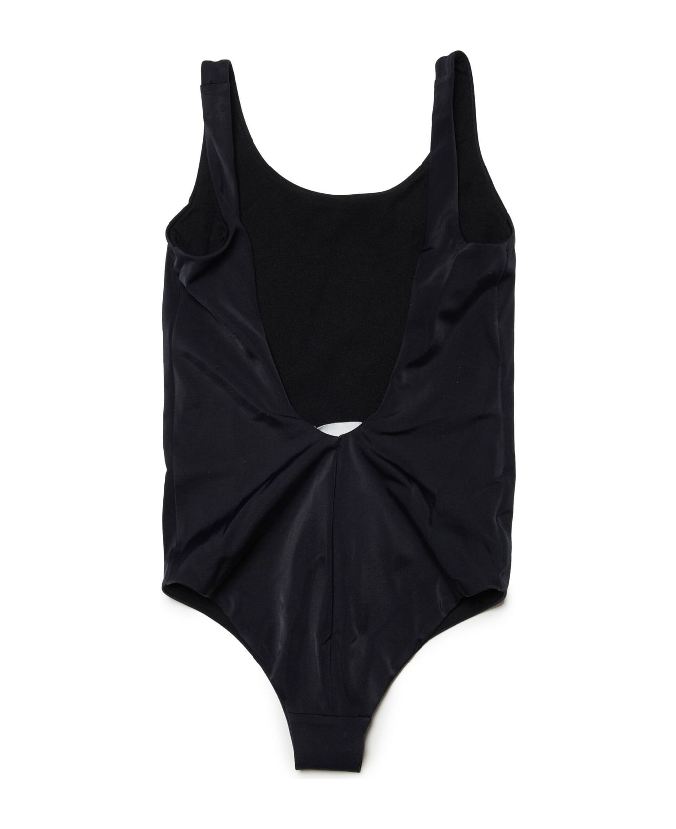 MM6 Maison Margiela Black Swimsuit For Girl With Logo - Black