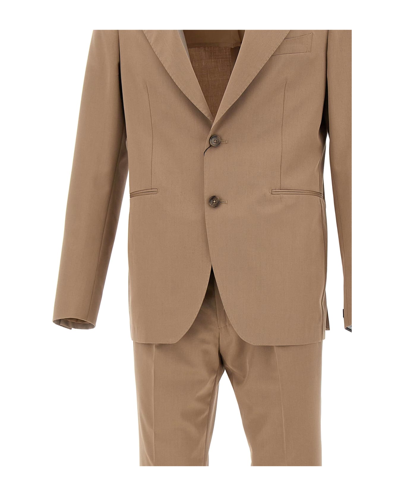 Tagliatore Cotton And Wool Two-piece Suit - BROWN