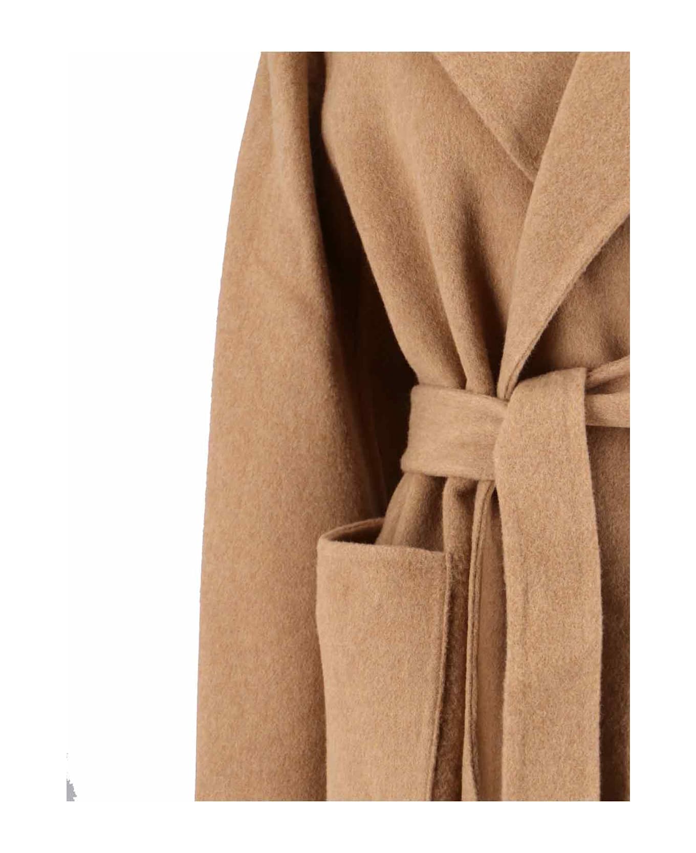 Polo Ralph Lauren Wool Dressing Gown Coat - Beige