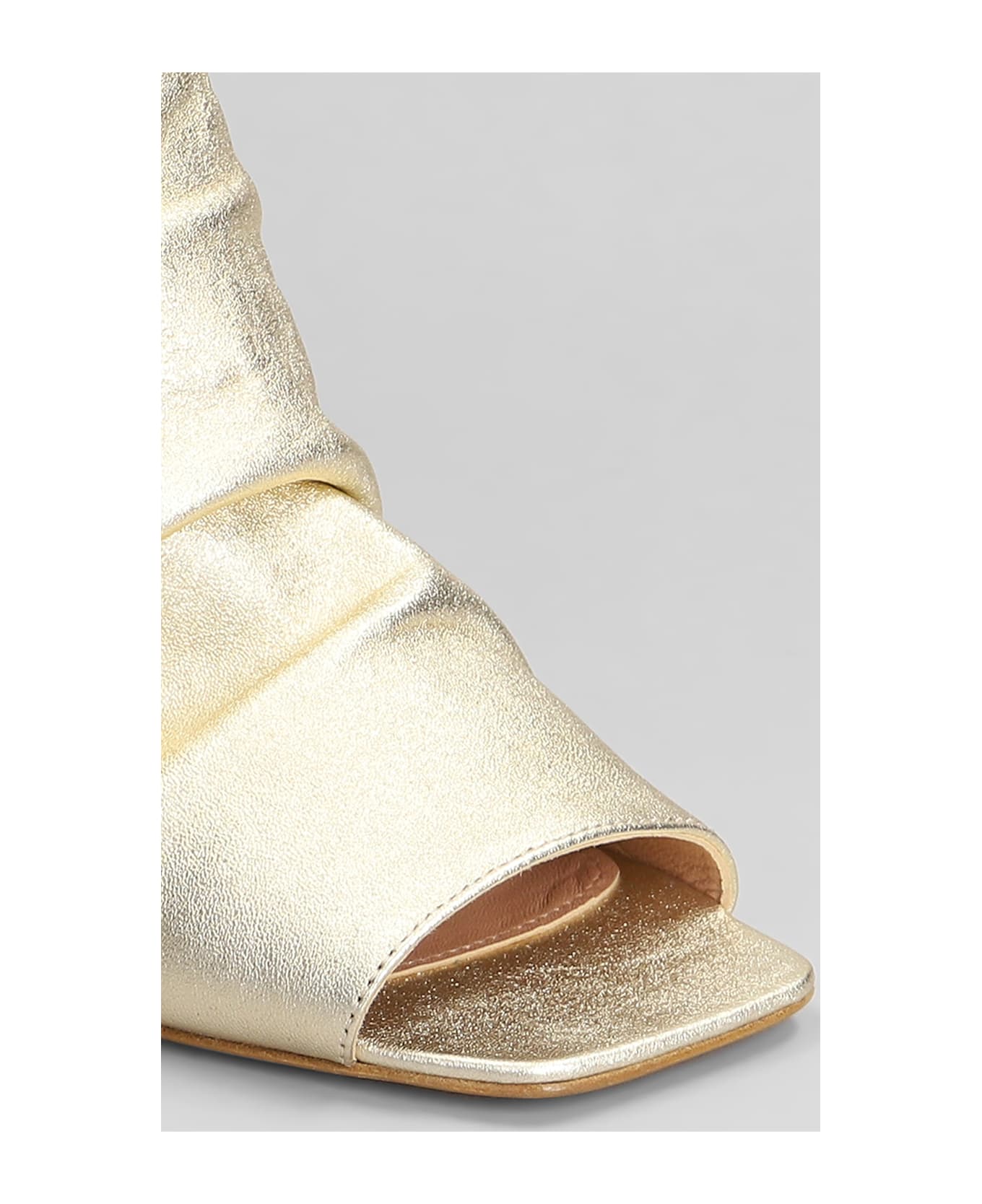 The Seller High Heels Ankle Boots In Platinum Leather - platinum
