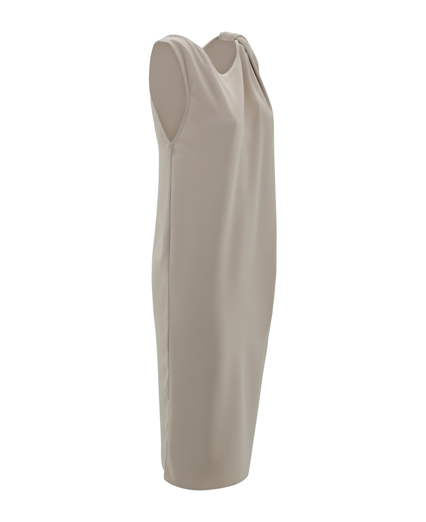 Parosh Midi Dress With Crossover - Sand