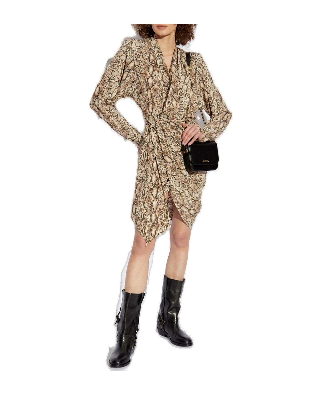 Isabel Marant Cleora Long-sleeved Dress - Beige