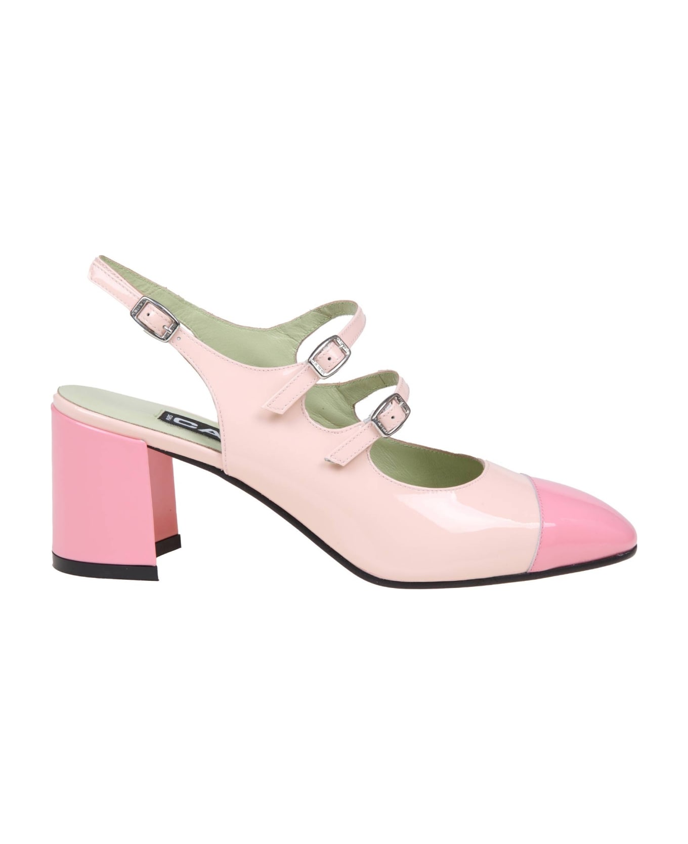 Carel Slingback Papaya In Pink Paint Leather - Pink