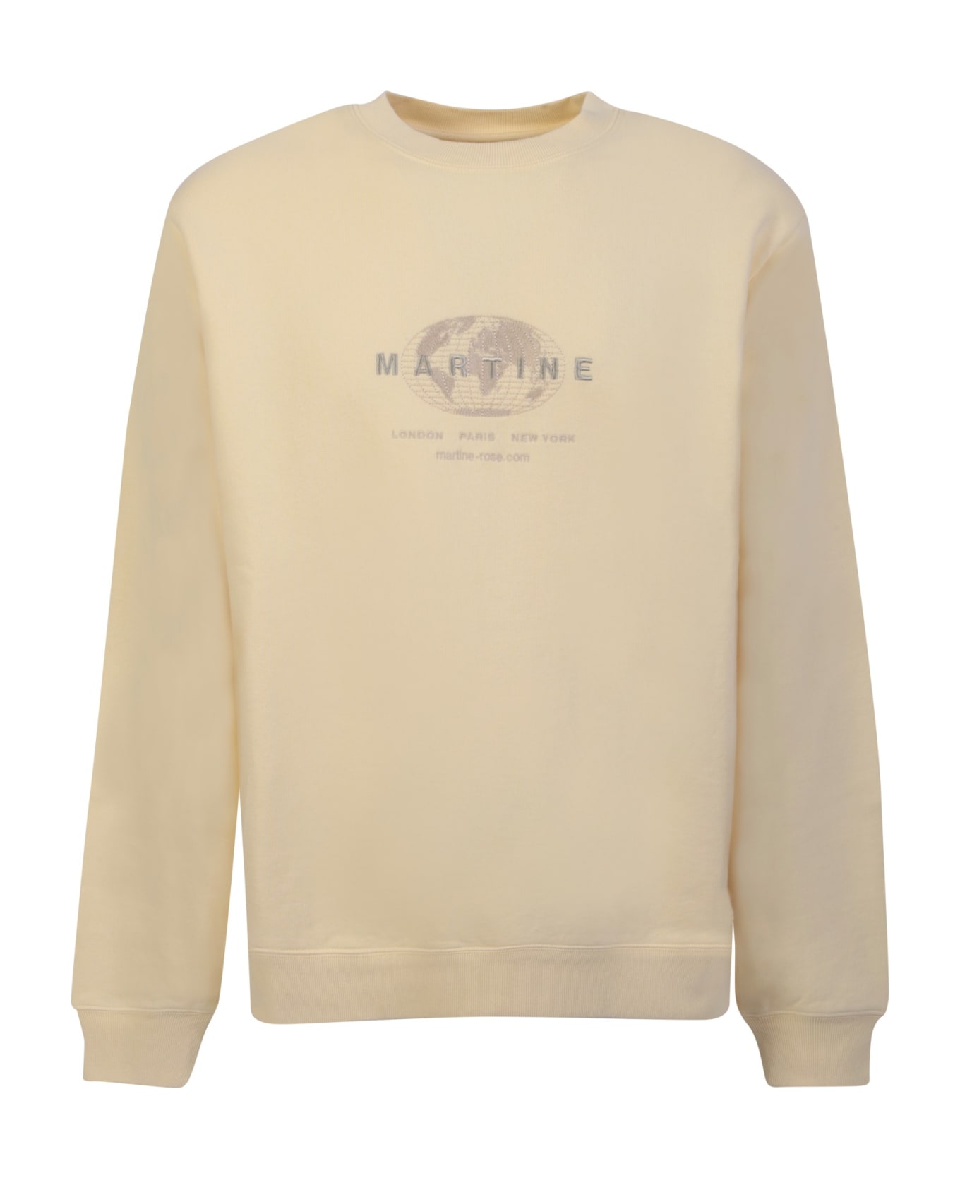 Martine Rose Embroidered Cotton Sweatshirt - White