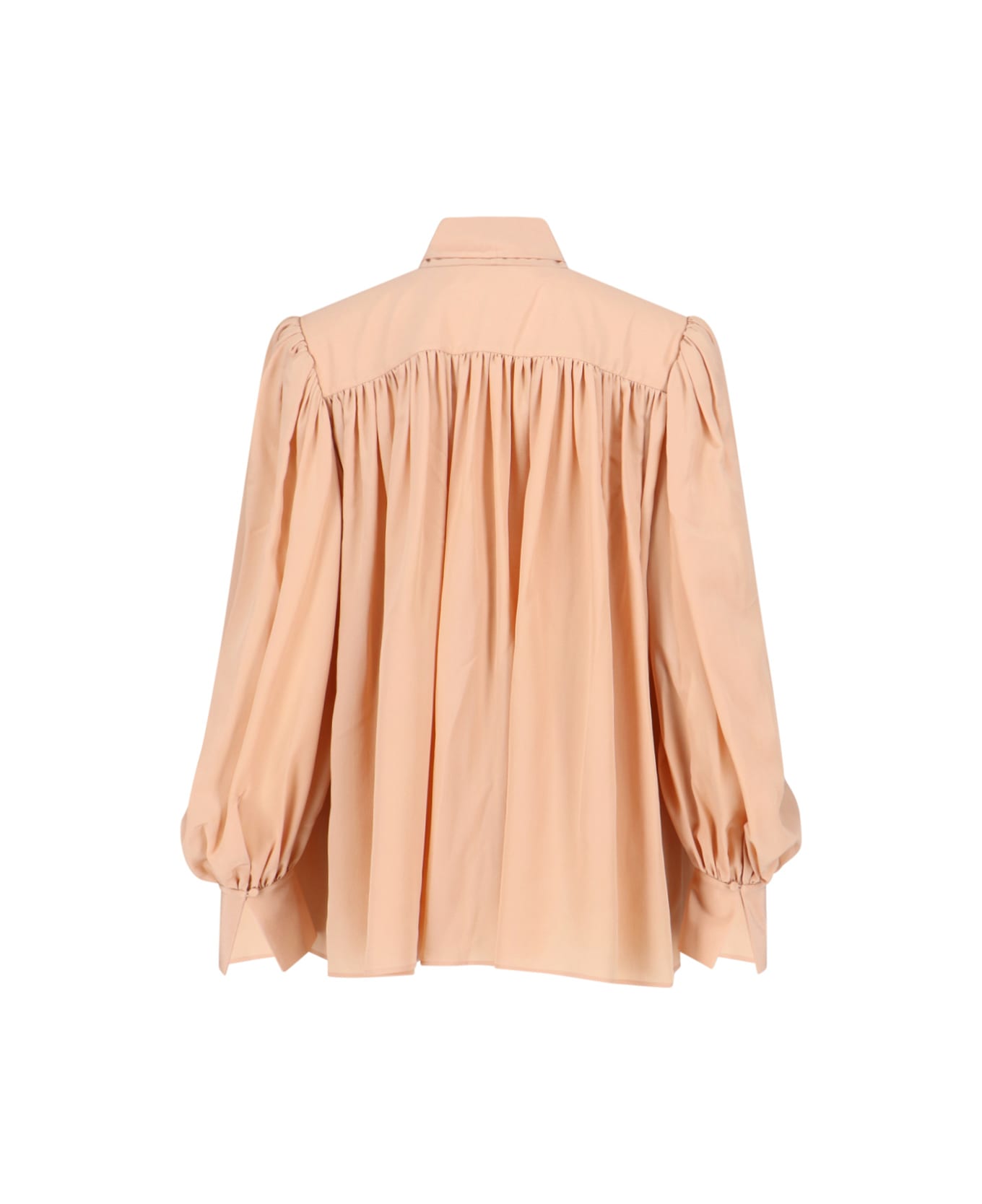 Chloé Lavallière Blousa In Silk - Pink