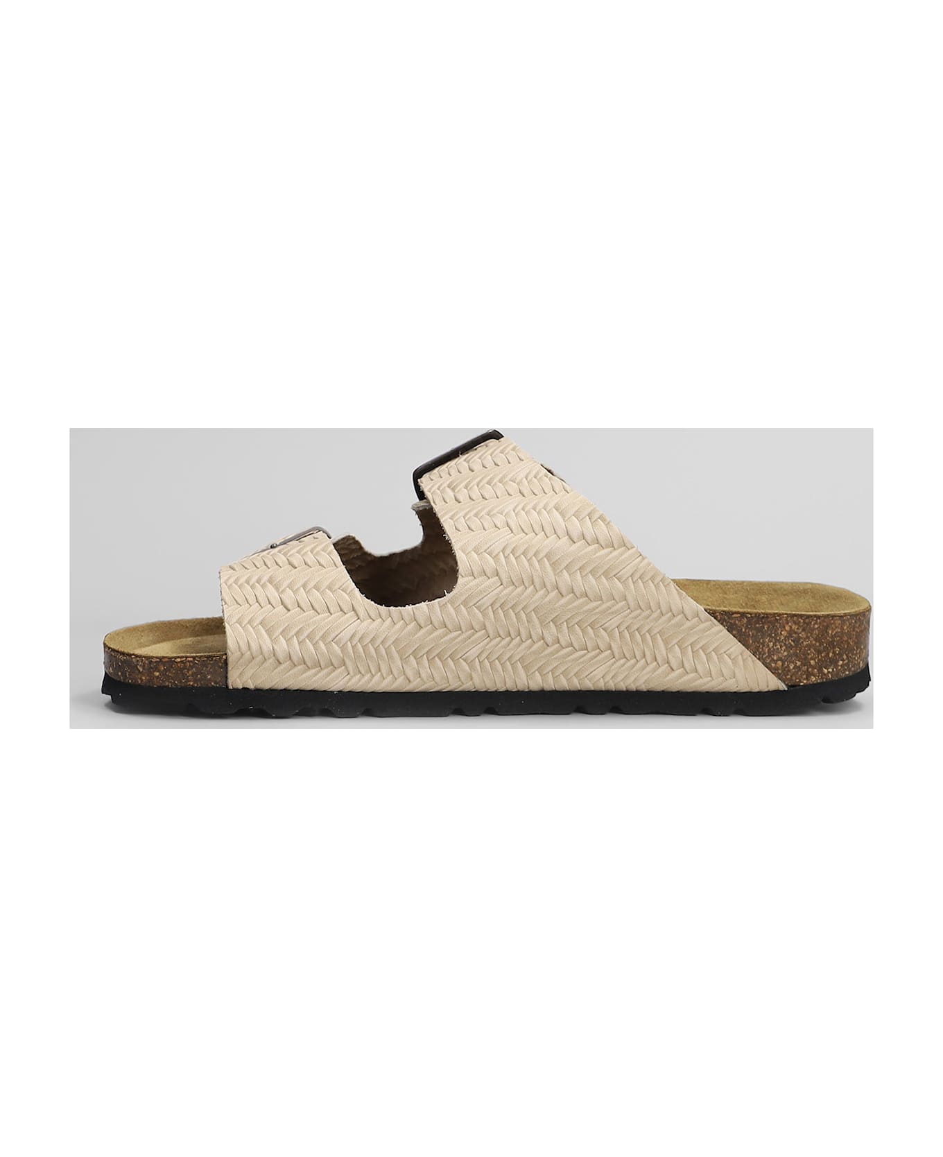 Cubanas Amalia Flats In Beige Leather - beige