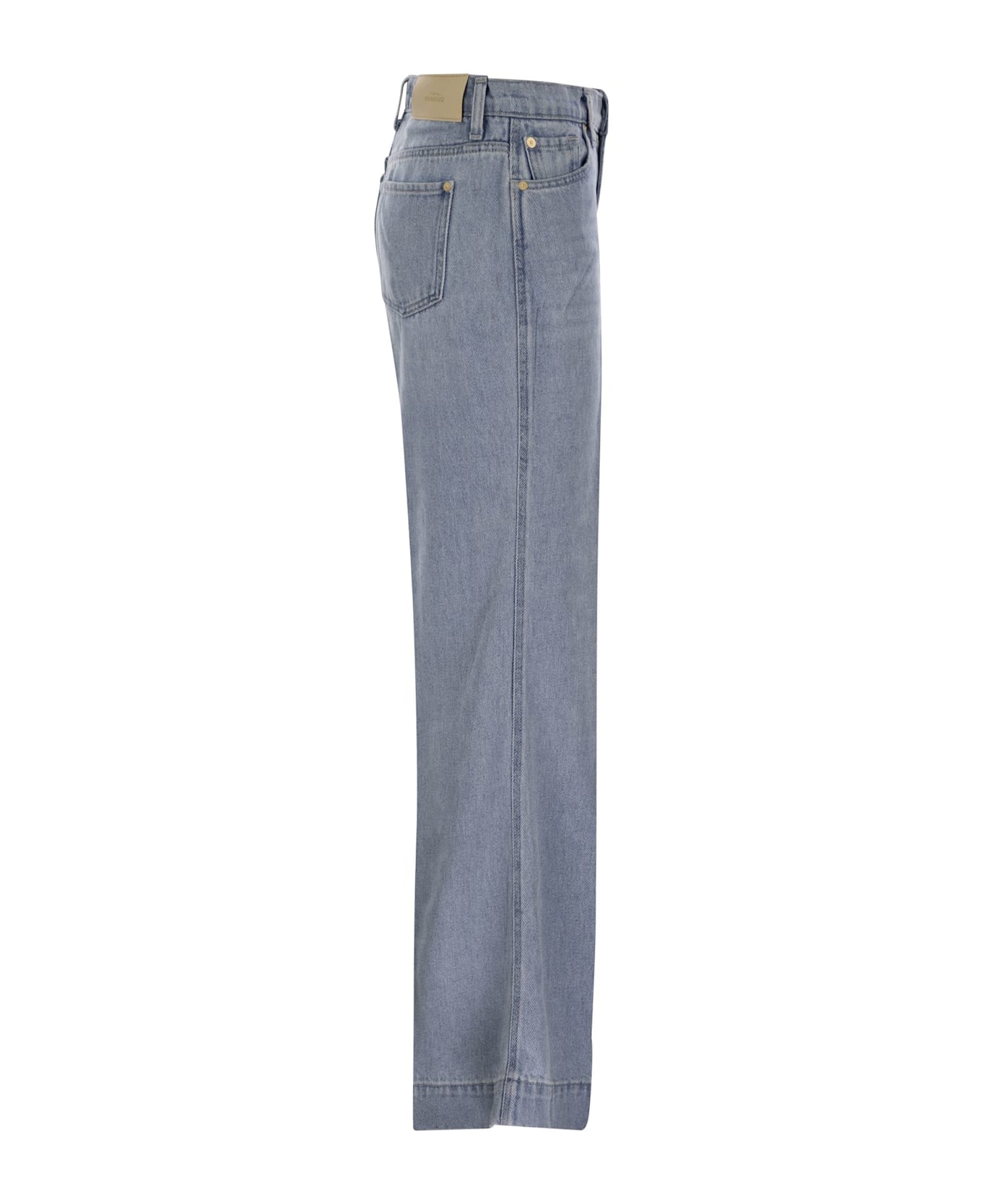 7 For All Mankind Modern Dojo Tailorless - High Waisted Flared Jeans - Light Denim