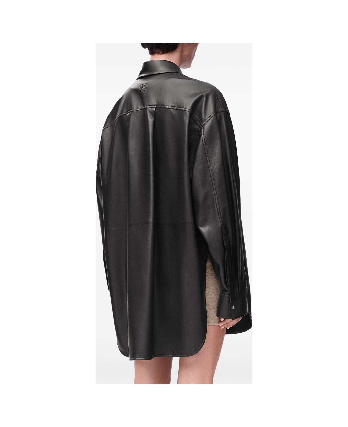 Loewe Leather Shirt - Black