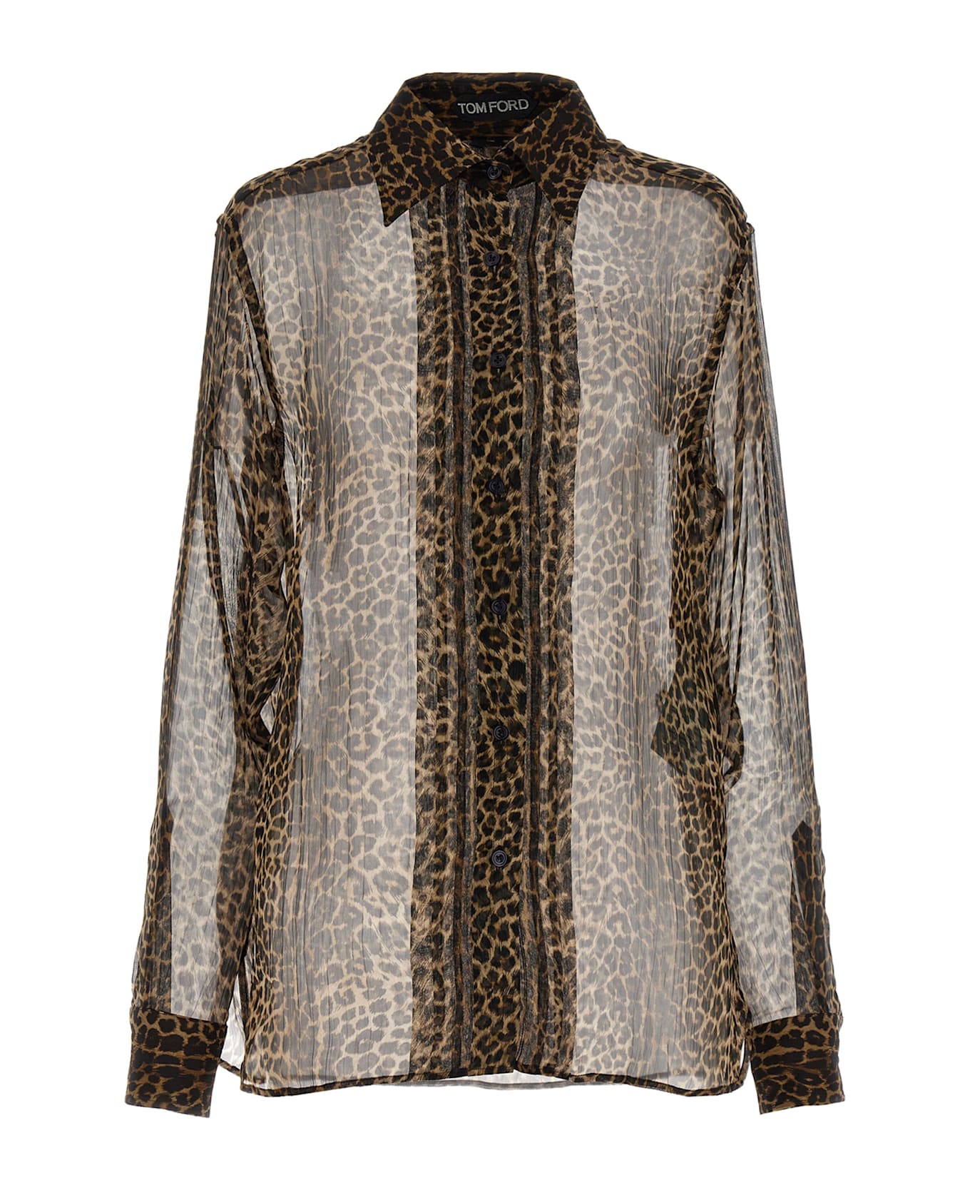 Tom Ford Animal Shirt - LEOPARD BROWN & BLACK