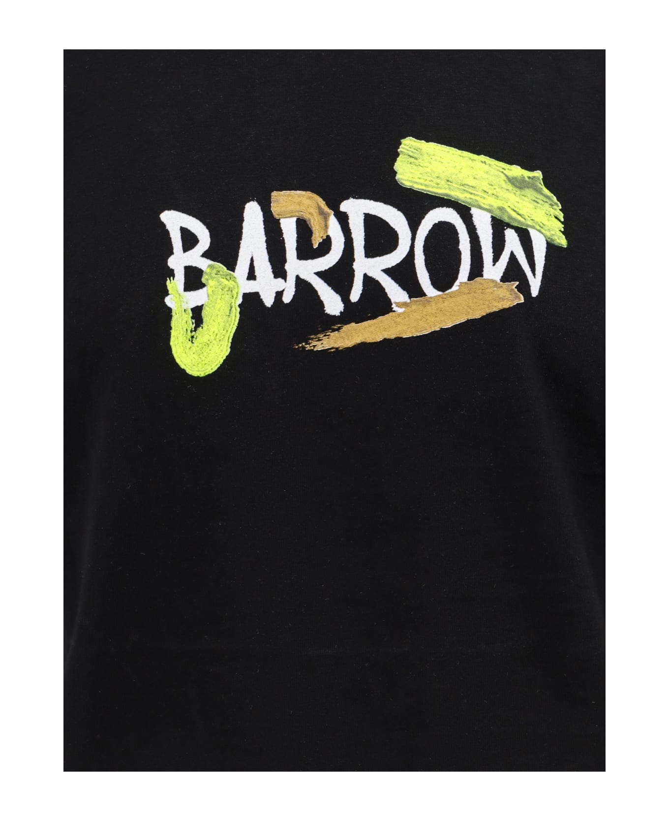 Barrow Black T-shirt With Lettering And Graphic Print - Black