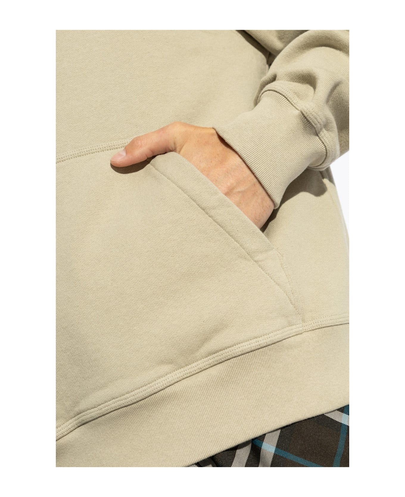 Burberry Cotton Hooded Sweatshirt - Beige