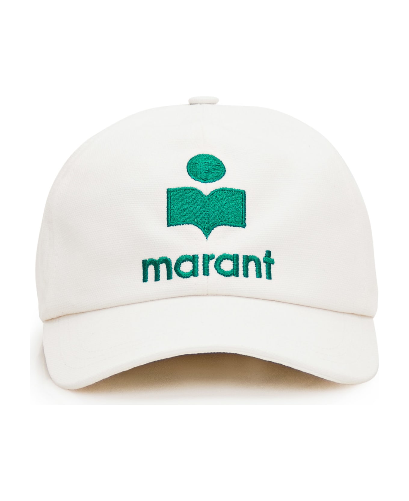 Isabel Marant Tyron Logo Cap - WHITE EMERALD 帽子