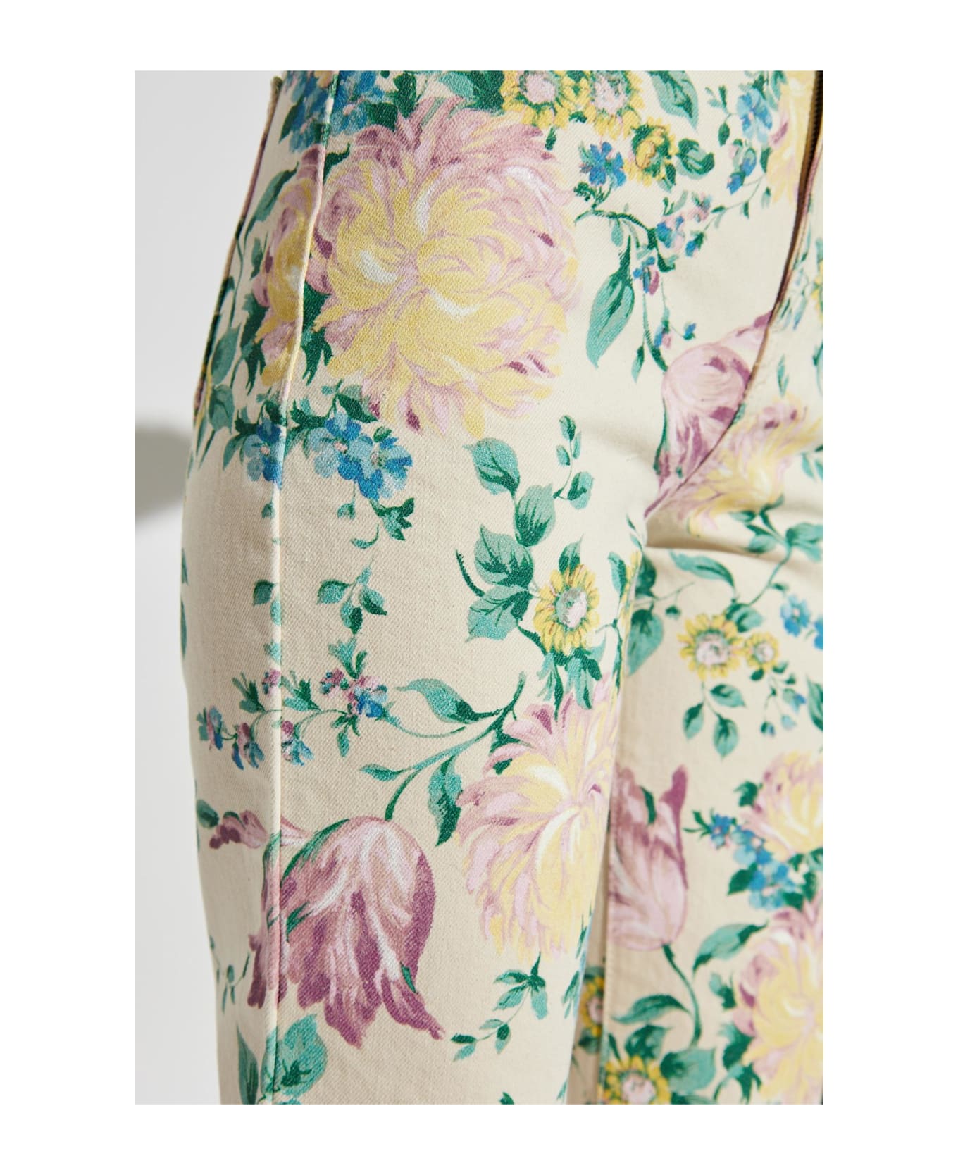 Chloé Jeans With Floral Motif - Clear Blue