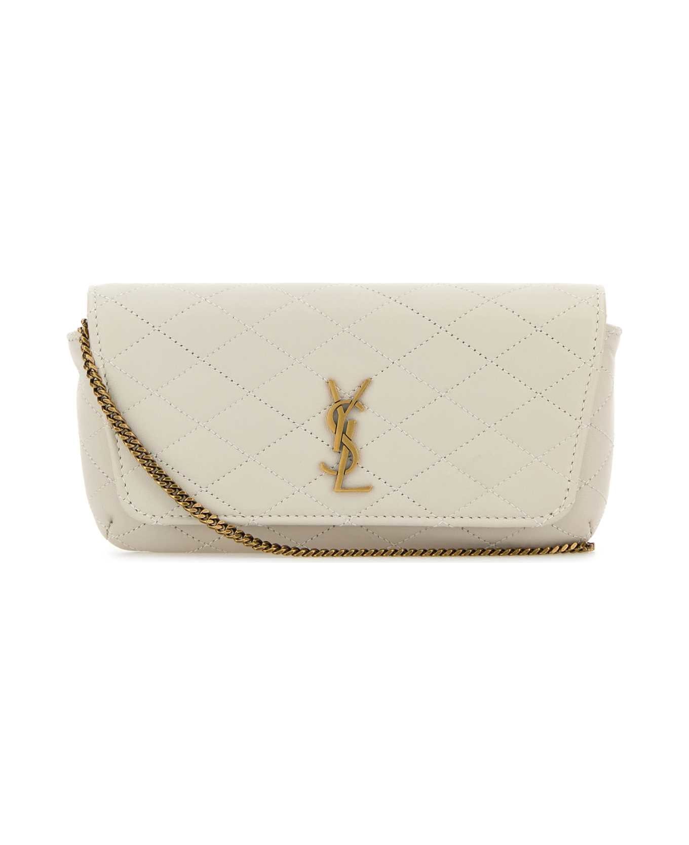 Saint Laurent Ivory Nappa Leather Gaby Phone Holder - SINTRA SPORT SL