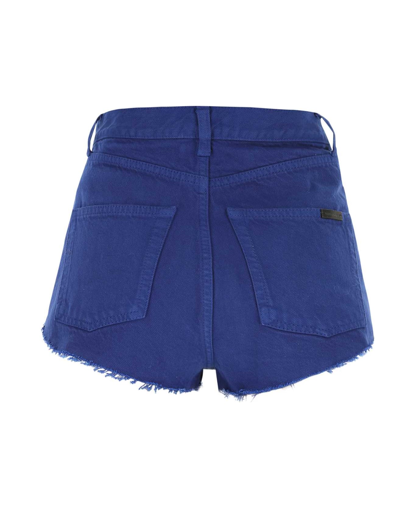 Saint Laurent Electric Blue Denim Shorts - 4949