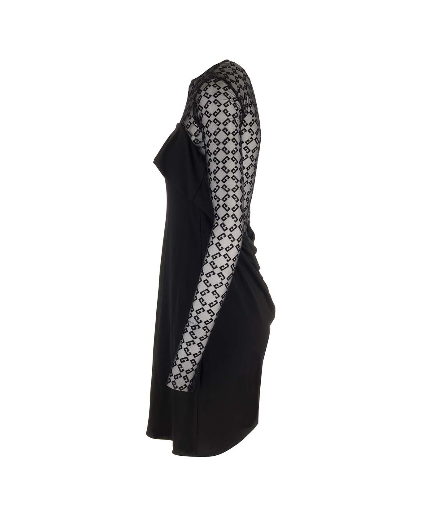 Givenchy Jersey And Tulle Mini Dress - Black