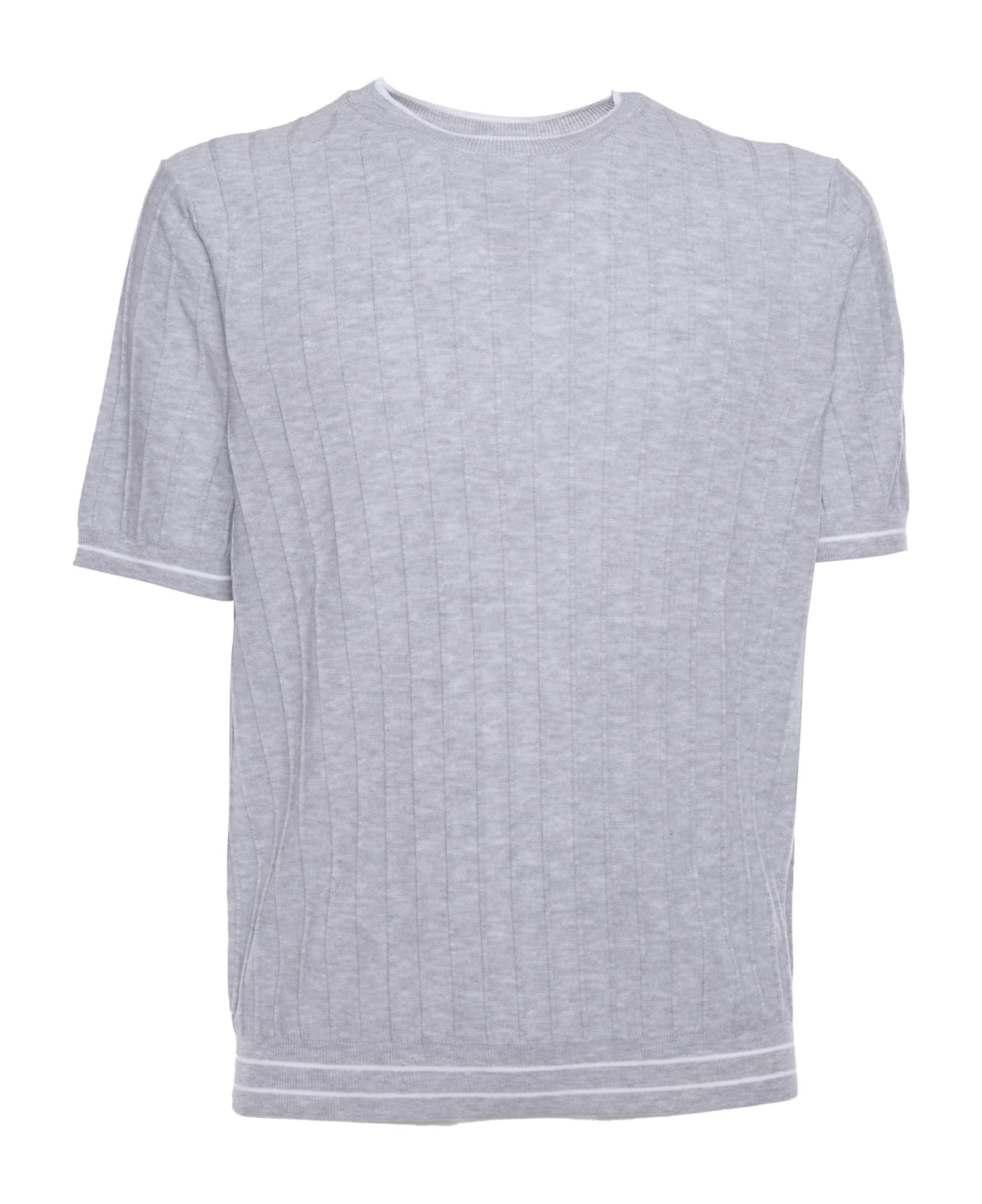 Peserico Knitted T-shirt - GREY