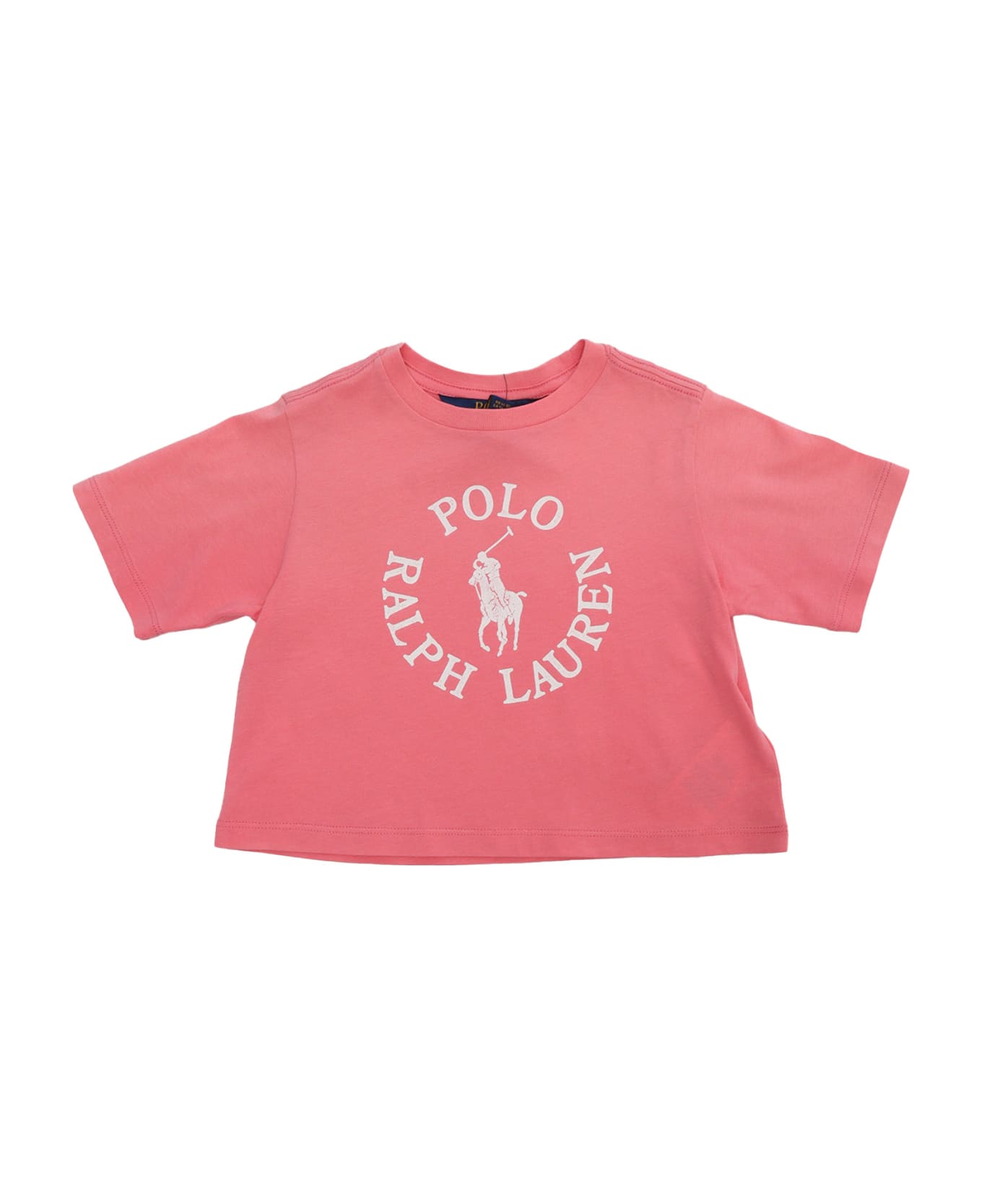 Polo Ralph Lauren Pink Cropped T-shirt - PINK