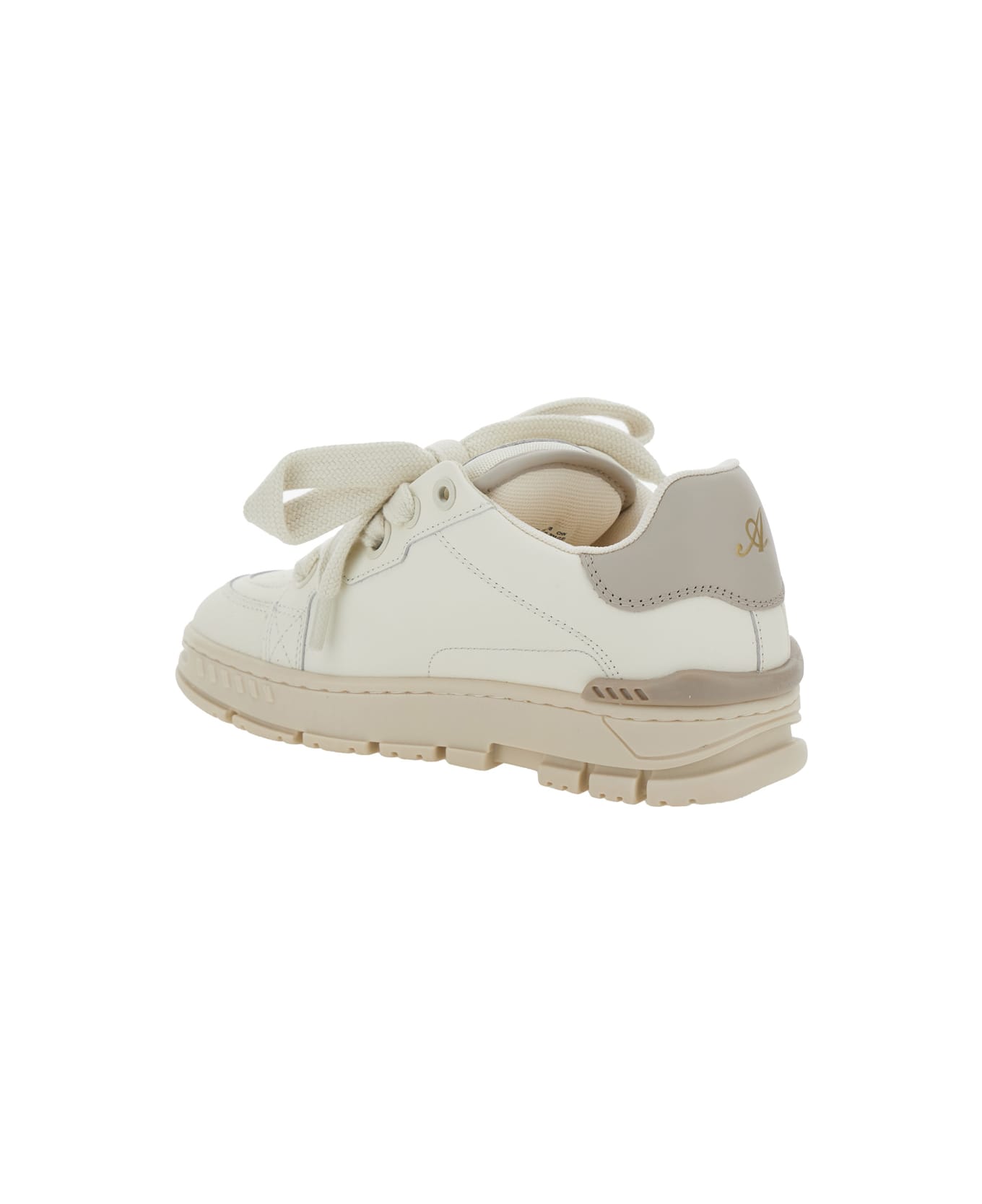 Axel Arigato 'area Haze' Beige Low Top Sneakers With Laminated Leather In Leather Blend Woman - Beige