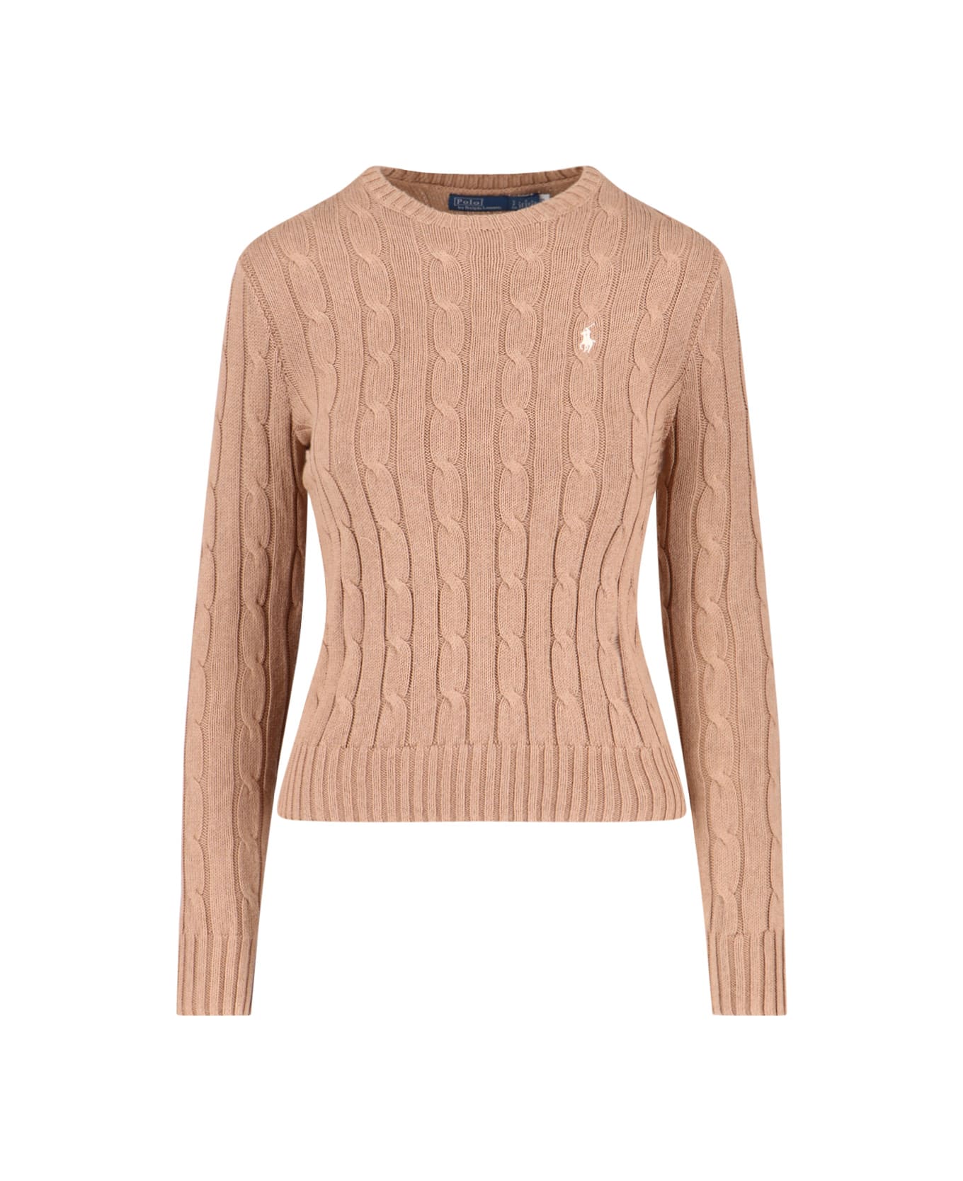 Polo Ralph Lauren Logo Braided Sweater - Beige