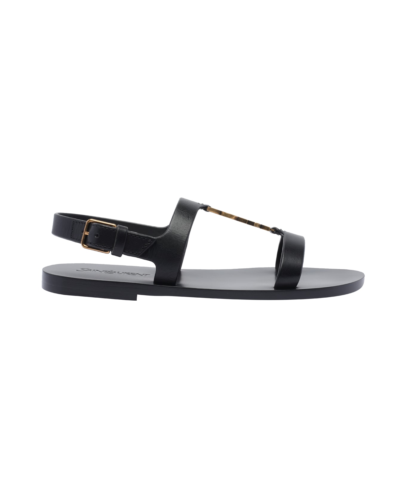 Saint Laurent Cassandre Sandals - Black