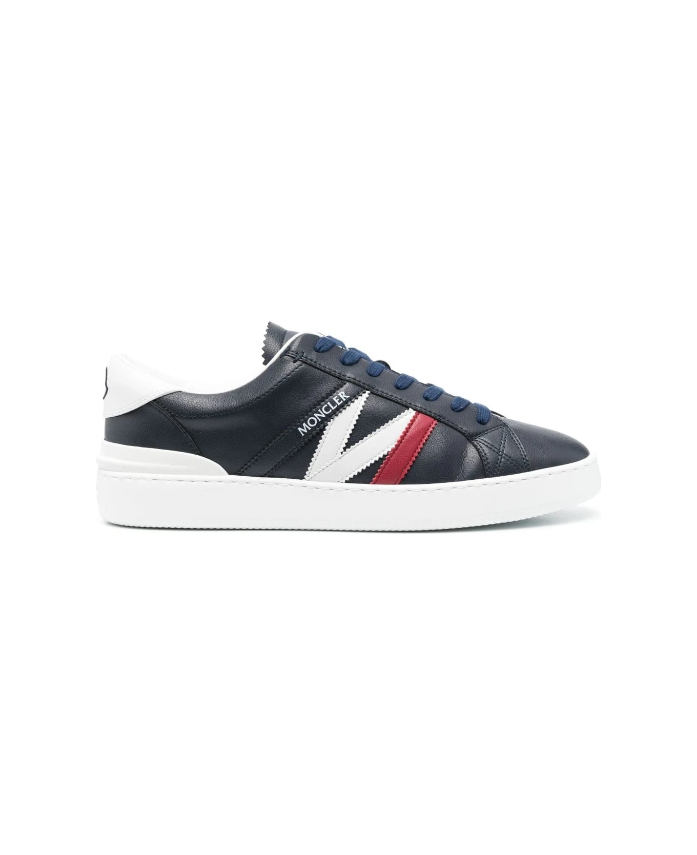 Moncler Navy Blue Monaco M Sneakers - BLUE