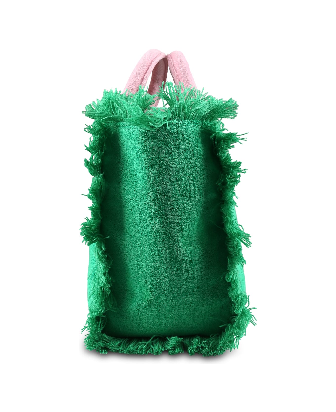 MC2 Saint Barth Green Beach Bag For Girl With Logo - Green