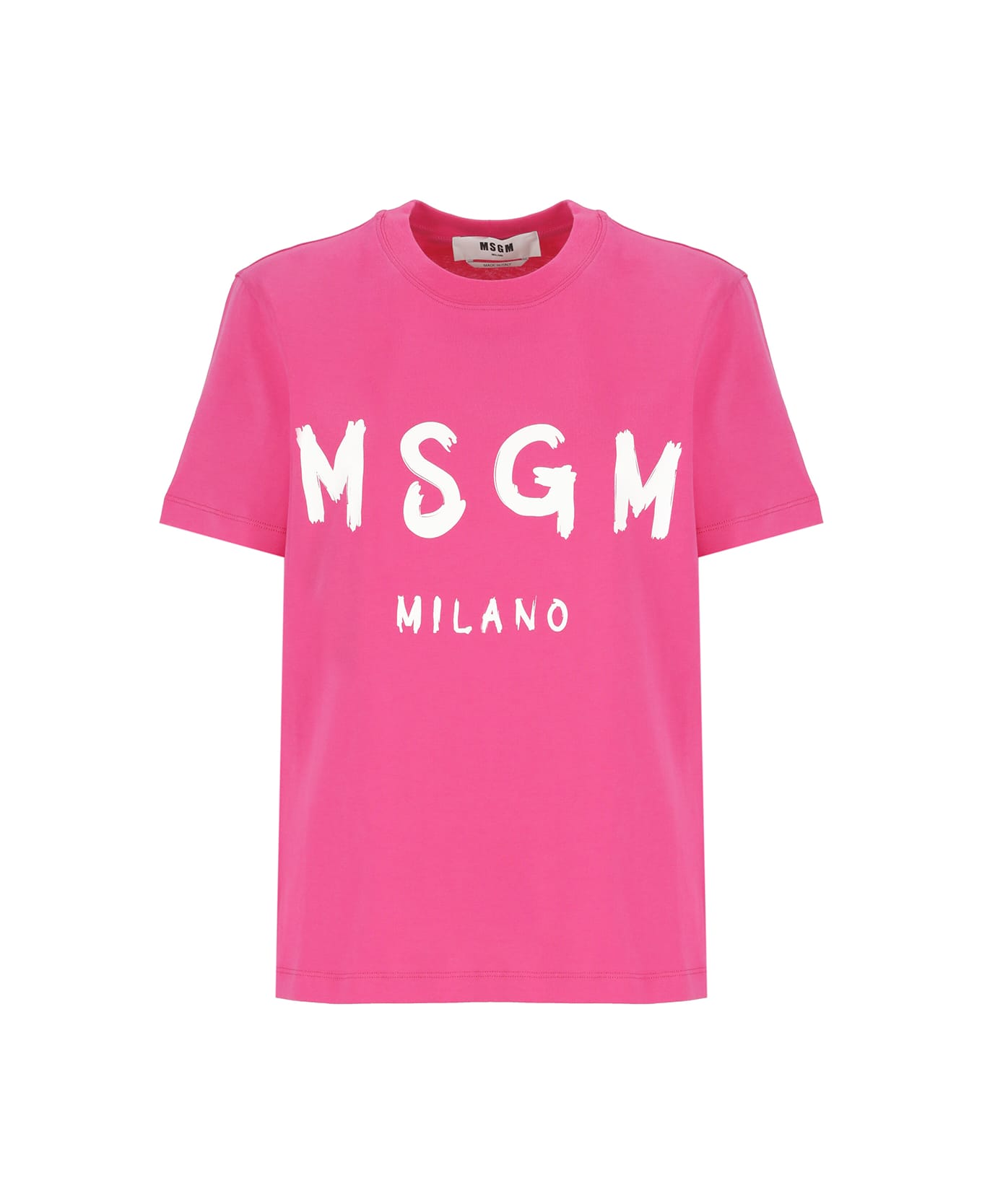 MSGM T-shirt With Logo - Fuchsia