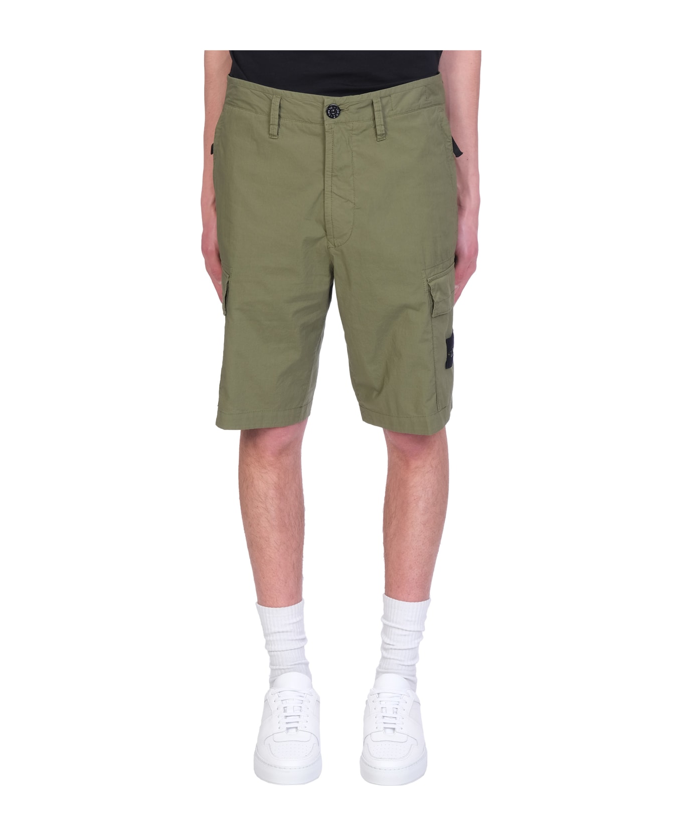 Stone Island Shorts In Green Cotton - green