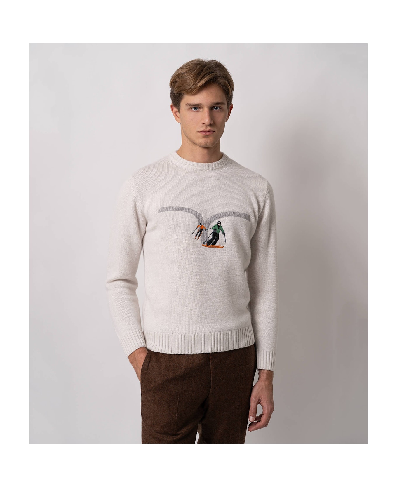 Larusmiani Sweater Pink Panther Sweater - Ivory