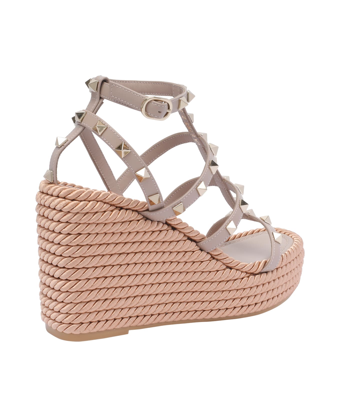 Valentino Garavani Rockstud Wedged Sandals - Pink