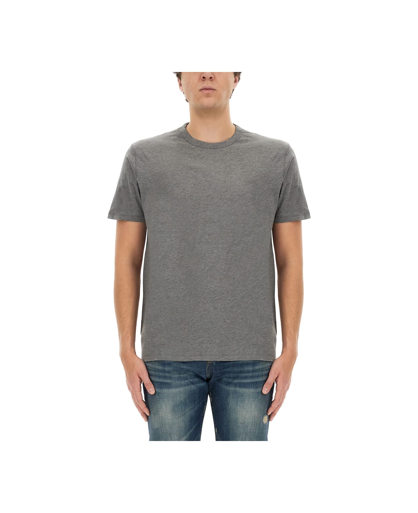 Hugo Boss Cotton T-shirt - GREY シャツ