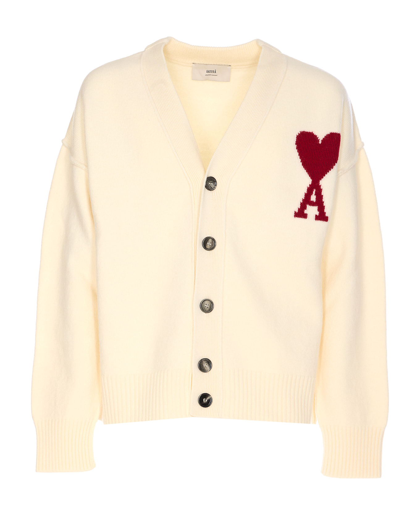 Ami Alexandre Mattiussi Ami De Couer Cardigan - White