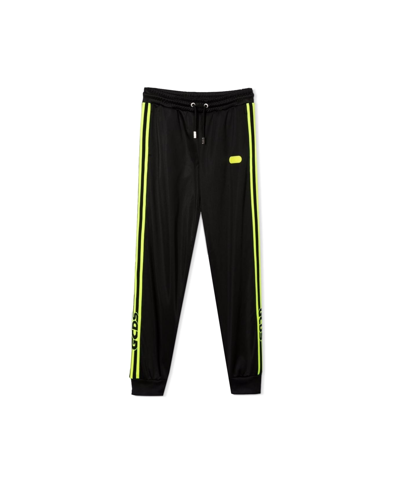 GCDS Triacetate Pants Boy - BLACK