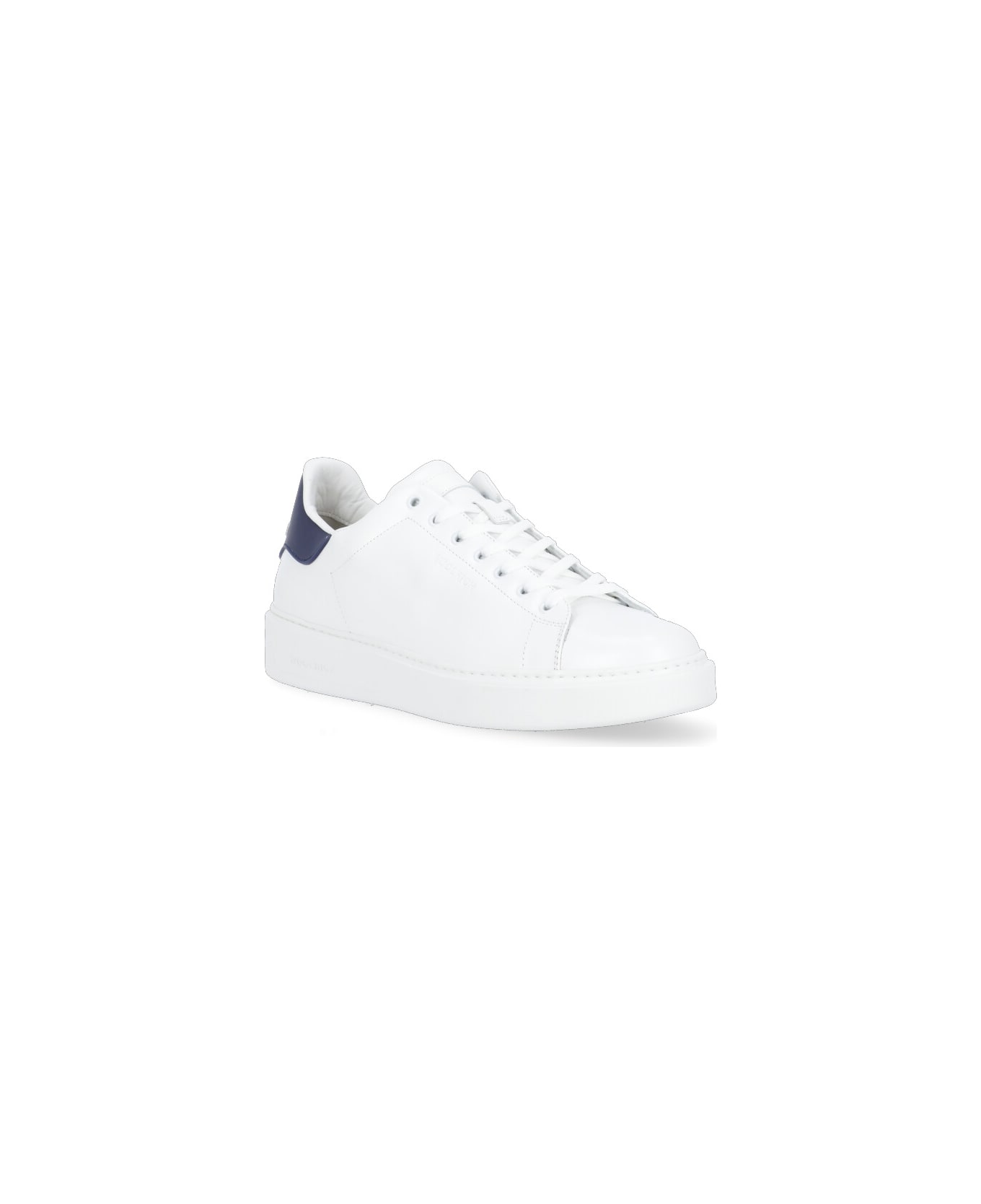 Woolrich Leather Sneakers - Calf White Pvc Blue
