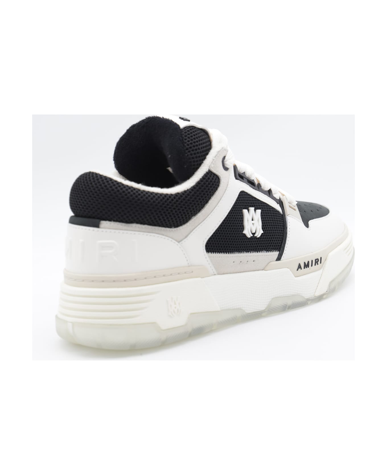 AMIRI Black And White Leather Ma-1 Sneakers - Black Alabaster